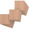 Ekena Millwork 11 3/4W x 11 3/4H x 1/4T Wood Hobby Boards, Alder, 25PK HBW12X12X250DAL - alternate 1